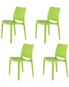 Lagoon Sensilla Stackable Dining Chairs In Green