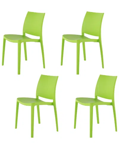 LAGOON SET OF 4 LAGOON SENSILLA STACKABLE DINING CHAIRS