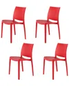 Lagoon Set Of 4 Sensilla Stackable Dining Chairs