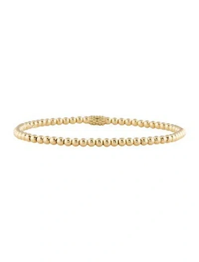 Pre-owned Lagos 18k Bead Bracelet, 6.75" In Multicolor