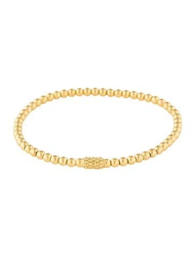 Pre-owned Lagos 18k Caviar Gold Bead Bracelet, 5.75" In Multi