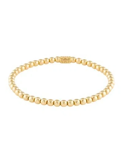 Pre-owned Lagos 18k Caviar Gold Bead Bracelet, 6.5" In Multi