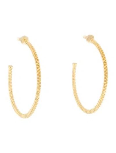 Pre-owned Lagos 18k Caviar Hoop Earrings In Multicolor