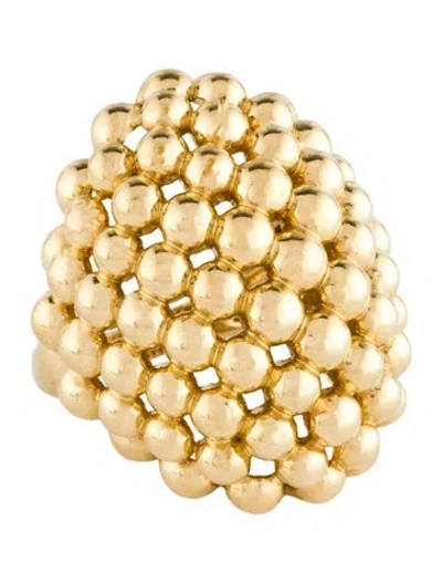 Pre-owned Lagos 18k Caviar Oval Statement Ring In Multi