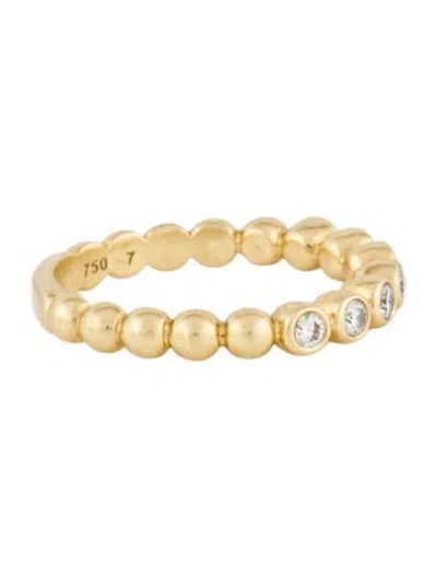 Pre-owned Lagos 18k Diamond Stacking Ring In Multi