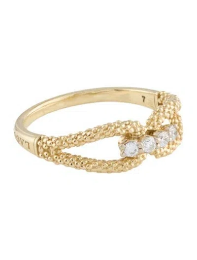Pre-owned Lagos 18k Diamond Superfine Cocktail Ring In Multi