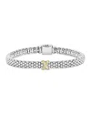 Lagos 18k Gold And Sterling Silver X Collection Rope Bracelet With Diamonds In Sterling Silver/gold