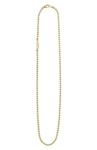 Lagos 18k Gold Anthem 2.5mm Ball Chain Necklace