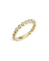 Lagos Covet Stone Caviar Stack Ring In White/gold