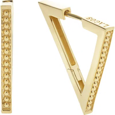 Lagos 18k Gold Caviar Triangle Earrings