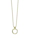 Lagos 18k Gold Meridian Circle Pendant Necklace, 18 In Gold