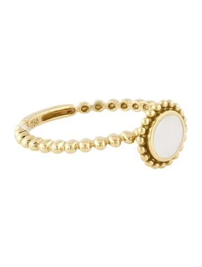 Pre-owned Lagos 18k Mother-of-pearl Covet Cocktail Ring In Multi