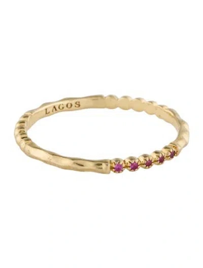 Pre-owned Lagos 18k Ruby Band In Multi