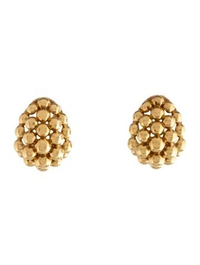 Pre-owned Lagos 18k Small Omega Earclips In Multicolor