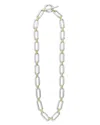 Lagos 18k Yellow & Sterling Silver Signature Caviar Oval Link & Bead Statement Necklace, 24 In Silver/gold