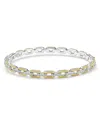 Lagos 18k Yellow Gold & Sterling Silver Caviar Lux Diamond Chain Link Bracelet In Multi