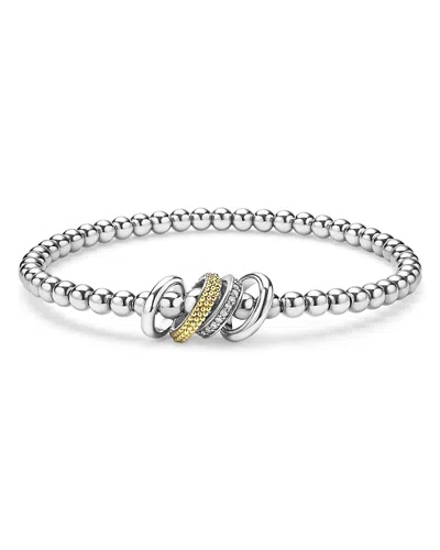 Lagos 4-ring Diamond Stretch Bracelet In Neutral
