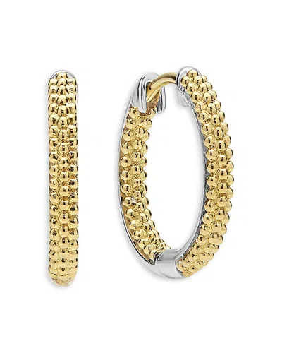 Lagos Caviar Lux Hoop Earrings In Gold