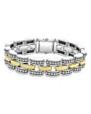 Lagos 18k Yellow Gold & Sterling Silver High Bar Link Bracelet In Silver/gold