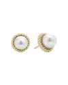 Lagos Luna Pearl Lux Stud Earrings In White/gold