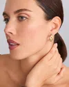 Lagos Signature Caviar Two-tone Interlocking Diamond Hoop Earrings In Silver