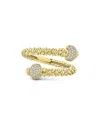Lagos 18k Yellow Gold Bypass Ring With Diamonds In Gold