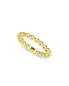 Lagos 18k Yellow Gold Caviar Gold Bead Logo Stacking Ring In Gold