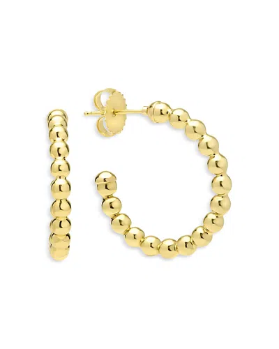 Lagos 18k Yellow Gold Caviar Gold Beaded Hoop Earrings