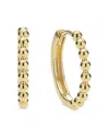 Lagos 18k Yellow Gold Caviar Gold Beaded Huggie Hoop Earrings In Gold
