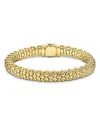 Lagos 18k Yellow Gold Caviar Skull Bracelet In Gold