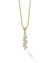 Lagos 18k Yellow Gold Fizz Diamond Bezel Linear Cluster Pendant Necklace, 16-18 In Gold