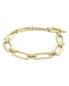 Lagos 18k Yellow Gold Signature Caviar Smooth Oval Chain Bracelet, 8 In Gold