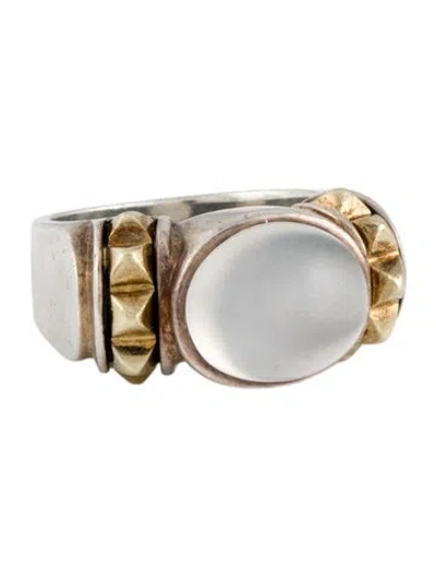 Pre-owned Lagos 5.67ctw Moonstone Cocktail Ring In Multi