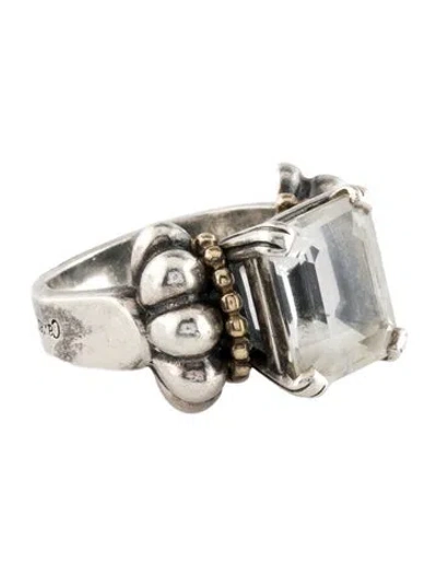 Pre-owned Lagos 6.87ctw Topaz Cocktail Ring In Multi