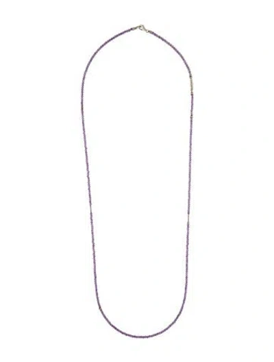 Pre-owned Lagos Amethyst Bead Necklace, 34" In Multi