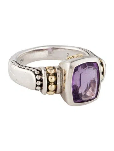 Pre-owned Lagos Amethyst Rittenhouse Cocktail Ring In Multi
