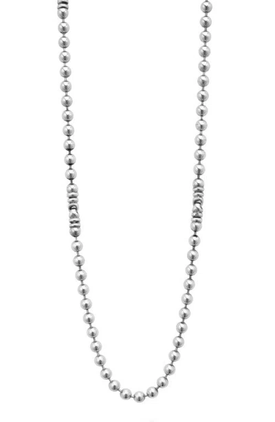 Lagos Anthem Ball Chain Necklace In Silver
