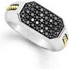 Lagos Men's 18k Yellow Gold & Sterling Silver Anthem Black Diamond Cluster Ring In Black