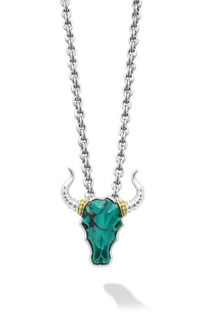 Lagos Anthem Bull Pendant Necklace In Metallic