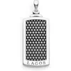 Lagos Anthem Caviar Beaded Tag Amulet In Silver