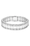 Lagos Anthem Caviar Lined Bracelet In Silver