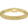Lagos 18k Yellow Gold Caviar Skull Bracelet In Gold
