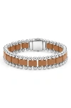 Lagos Anthem Ceramic Link Bracelet In Tan