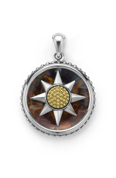 Lagos Anthem Compass Pendant In Two-tone Pi