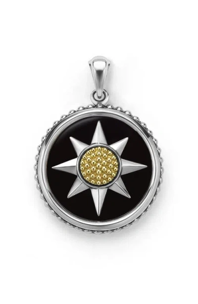 Lagos Anthem Compass Pendant In Two-tone Y