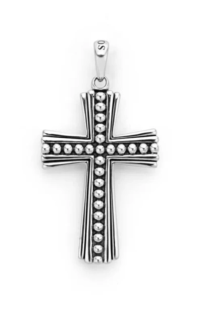 Lagos Anthem Cross Amulet In Silver