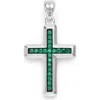Lagos Anthem Cross Pendant In Green