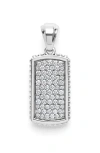 Lagos Anthem Diamond Id Tag In Sterling Silver