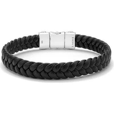Lagos Anthem Leather Bracelet In Black