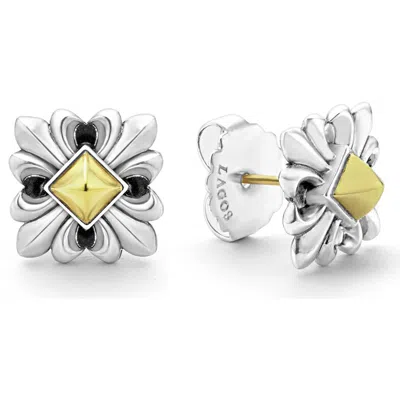 Lagos Anthem Medieval Cross Stud Earrings In Metallic